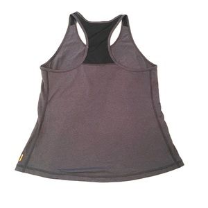 Medium gray black workout athletic top